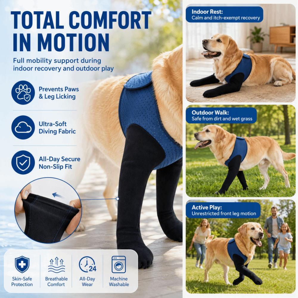 Breathable Dog Joint Protector Waterproof Dog Leg Sleeve Pet Gear Paw Protector  Wound Protection