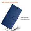 For iPhone 17 Pro Case Line Pattern Wallet Leather Phone Cover with Wrist Strap