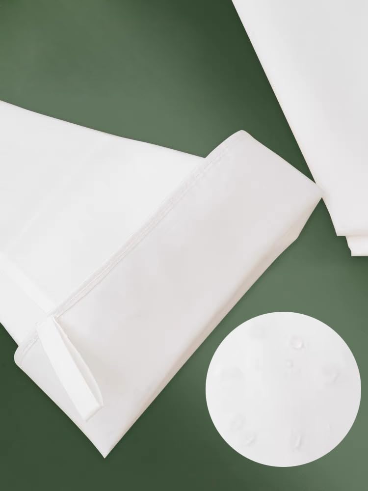 22-Inch Large Piping Bag Set Reusable Coated Fabric Piping Bags for Cake and Dessert Decorating White 3PCS