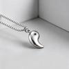 Mystical Ba Gua Zircon Necklace for Men Women, Stainless Steel Silver Taoist Pendant, Lucky Jewelry Gift