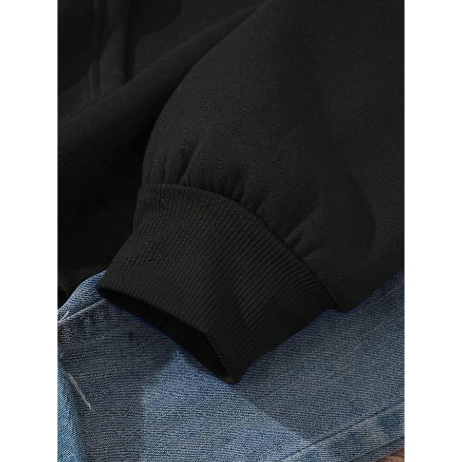 Konzentriere dich auf das Gute Lustiger Buchstaben-Grafikdruck Kapuzenpullover Frau Fleece Weiches Sweatshirt Locker S-XXL Kapuzen-Lässig-Mode Warmer Hoodie