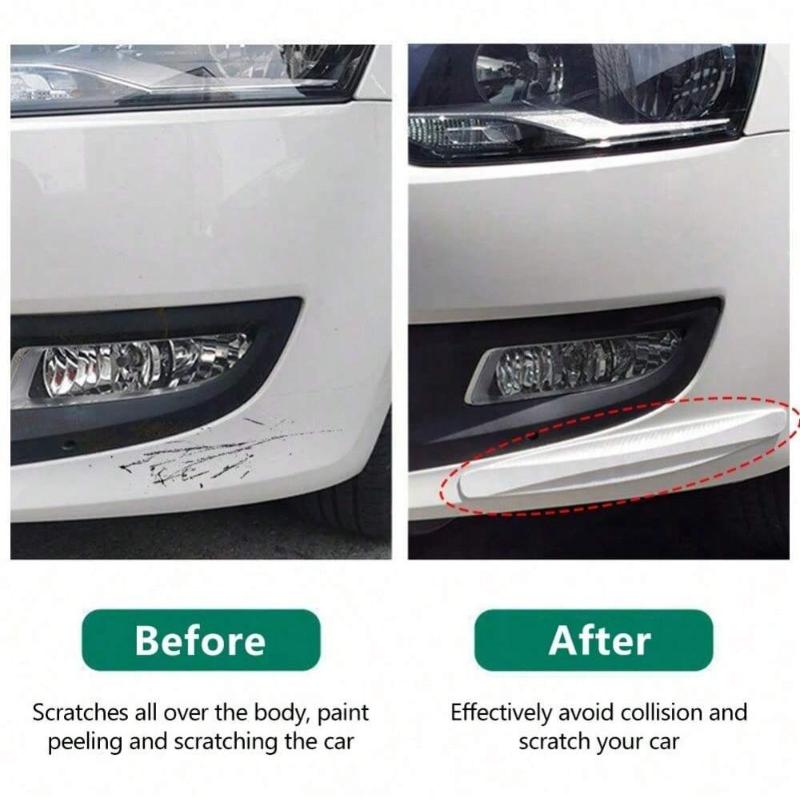 2pcs Universal Anti-Collision Protector Stickers - Car Front/Rear Corner Bumper Guards & Anti-Scratch Strips (Car Accessories)