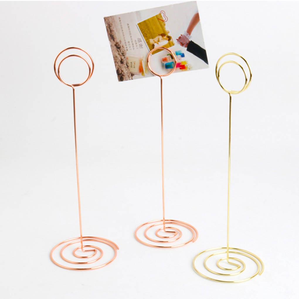 20pcs Table Number Holder Round Table Stand Wedding Card Stand Paper Favor Clip