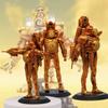 Gold Clock Man Action Figure Hand-made Joint Movable Transforming Clock Man King Toy Decor 17cm Pvc