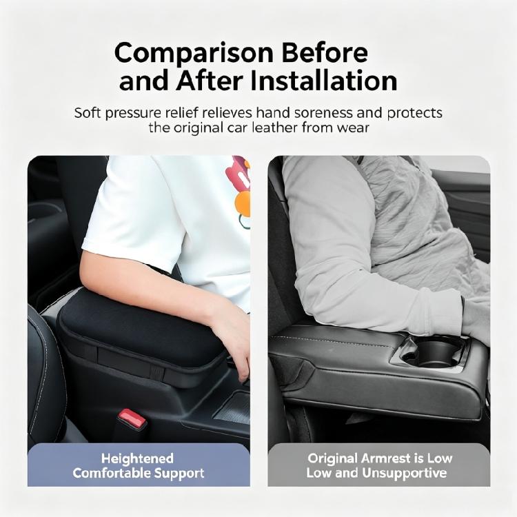 Thicken Vehicle Console Cushion Cover For Improved Comfort During Long Distance Travel Armrest Heightening Pad