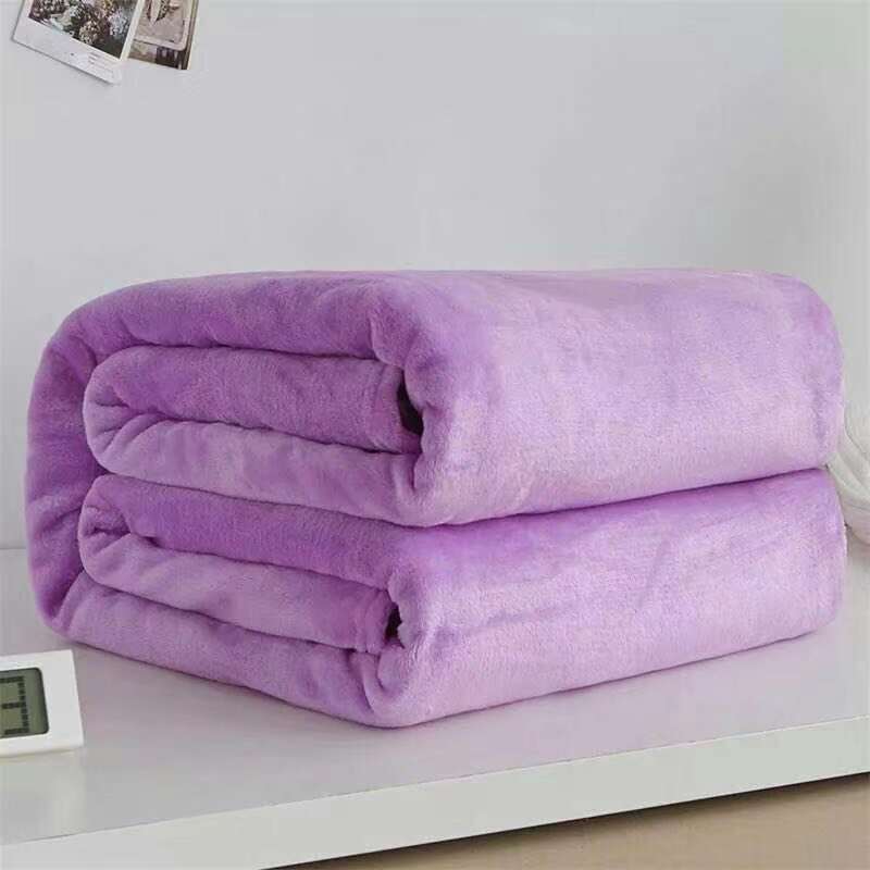 Coral Fleece Blanket Double Sided Fleece Sheet Flannel Dormitory Single Bed Blanket