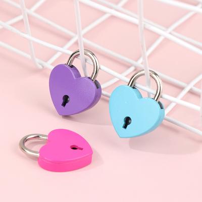 1Set Heart Shape Padlocks Luggage Hardware Locks With Key Lock For Travel Wedding Jewelry Box Diary Book Suitcase Christmas Gifts