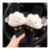 Seat Belt Shoulder Pad Cover, Set of 2, Cloud Plush Pad, Cute Cushion, Easy Installation, Strangulation Prevention, Car Accessory