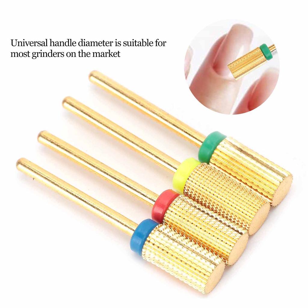 4pcs Nail Art Manicure Drill Bits Electric Grinding Machine Tool XF / F / M / C Head