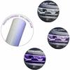 TPU PPF Smart Photochromic Headlight Protection Film Anti-scratch Self-healing White to Purple to Black Color Changing Sticker