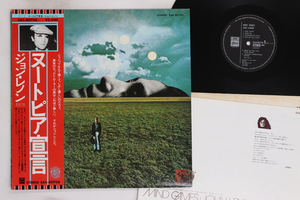 LP Record JOHN LENNON - Mind Games EAS80706 EMI ODEON 1973 Japan Obi Rock Used