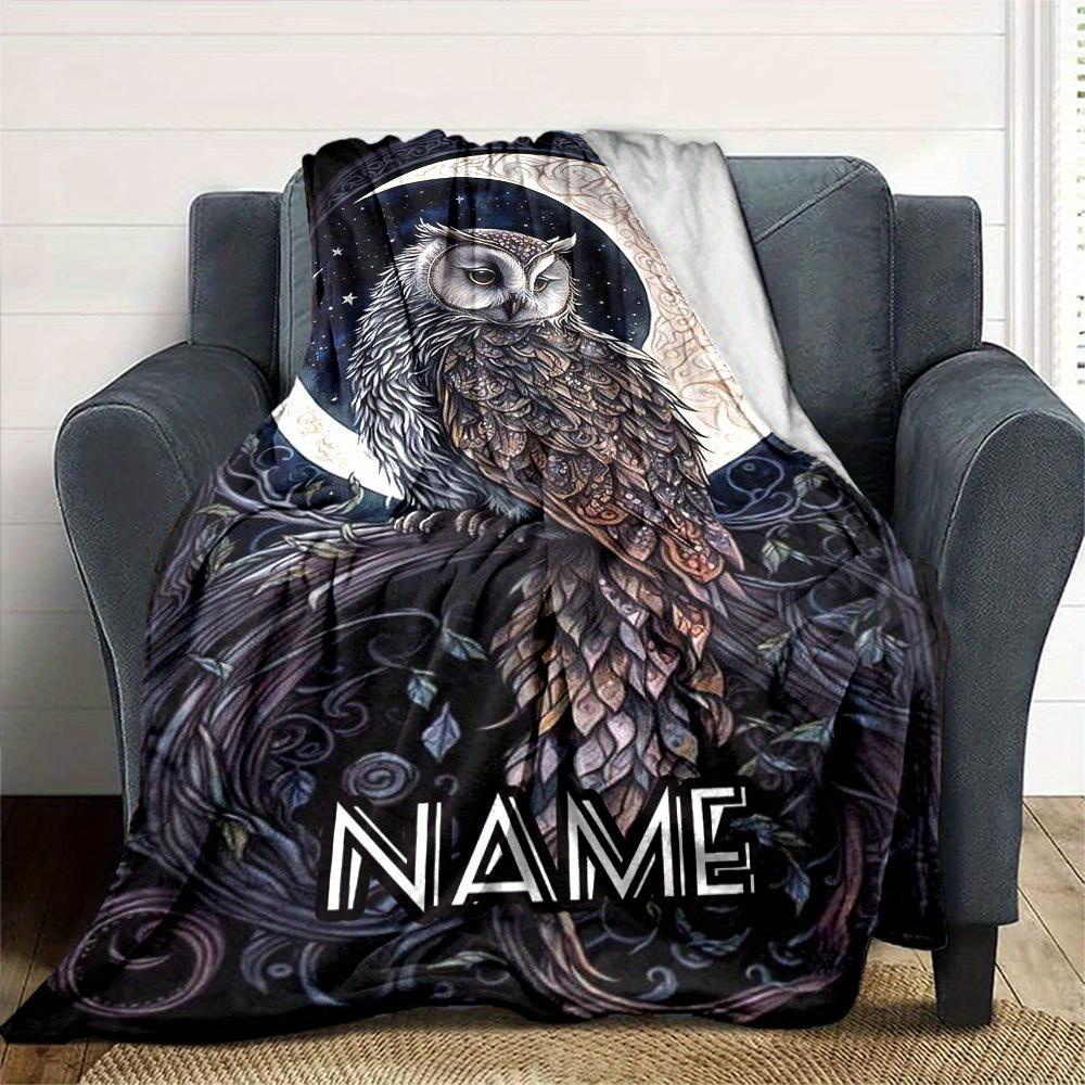 Fantasy Owl Moon Home Blanket Gift For Adultst58