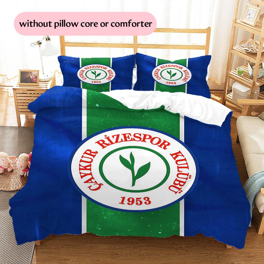 Caykur Rizespor Pattern Bedding Quilt Set Home Decoration Gift (1 * Duvet Cover + 2 * Pillowcase Without Core)