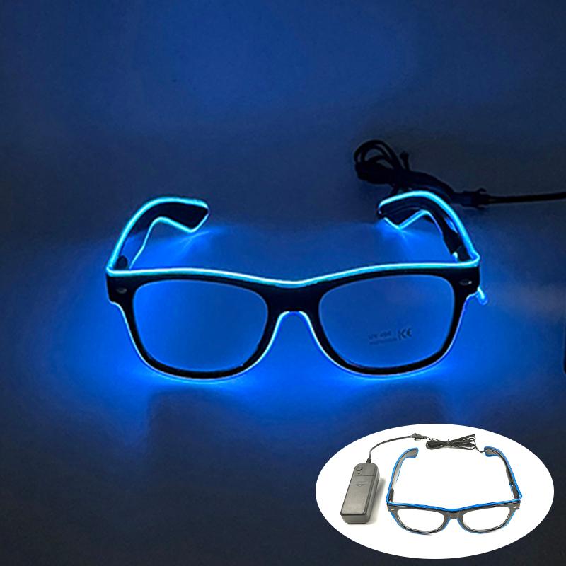 Hot Sale Luminous Neon Glasses With Lights LED Eyeglasses Bar Rave Parties Props Glowing Glasses Festival Club Supplies