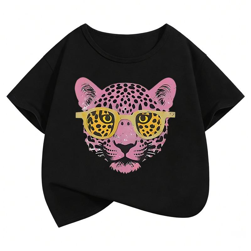 T-shirts Graphiques Imprimés Tigre Mode pour Enfants Été Manches Courtes T-shirts Dessin Animé Garçons Filles Vêtements Tops Kawaii Y2K T-shirt Enfant