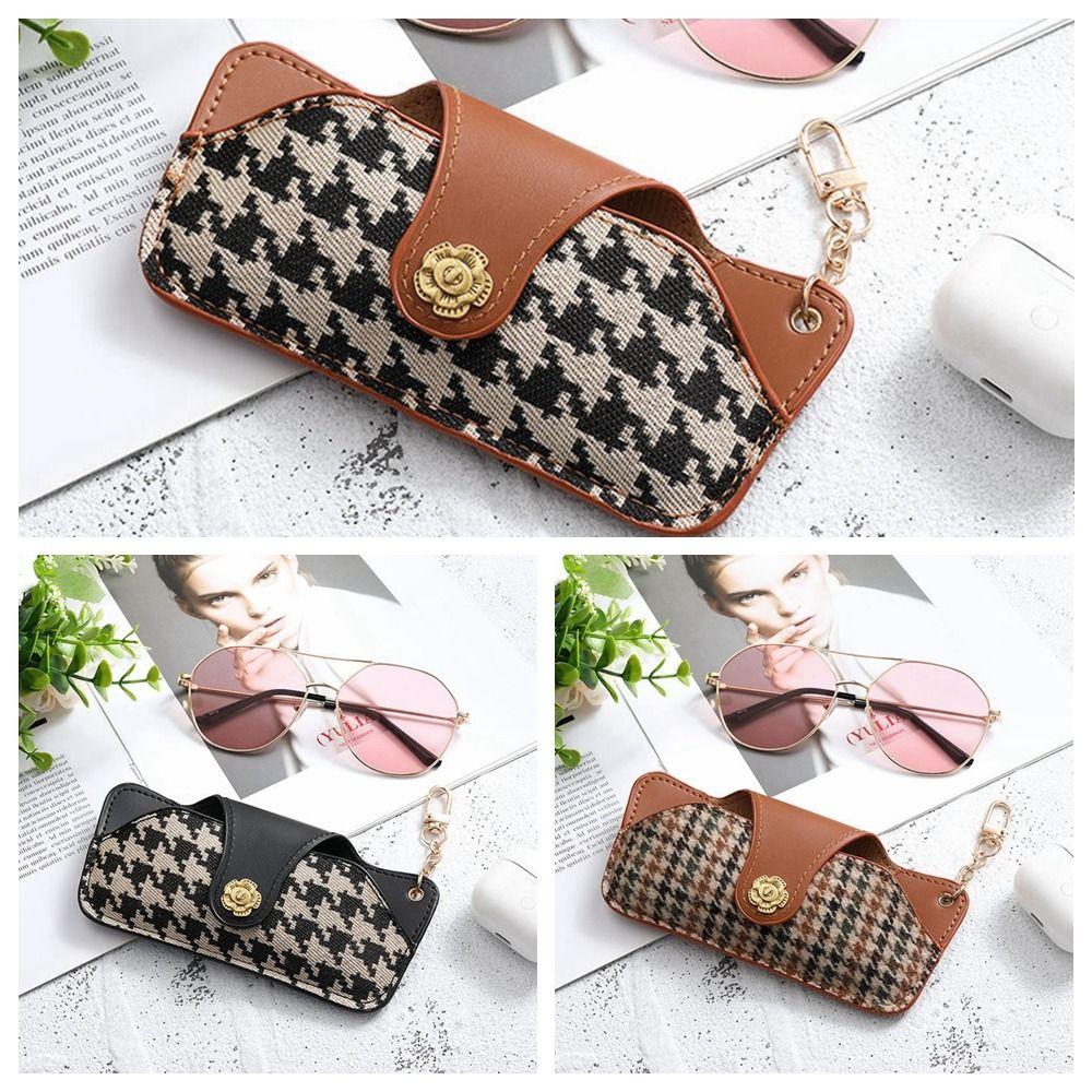Printing Glasses Storage Bag Korean Style Sunglasses Organize Houndstooth Glasses Bag  Male