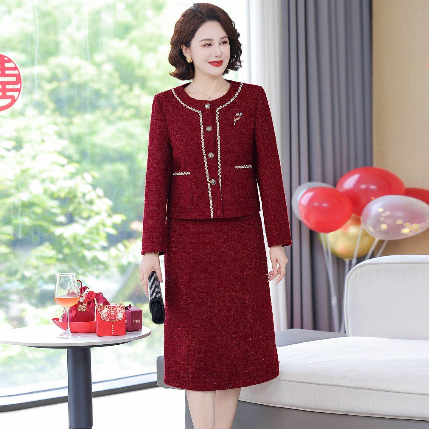 

Комплект з двох предметів для весільного банкету матері Сі Попо 2025 2XL for 52.5-62.5 kg Regular Fit