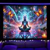 Starry Meditation Fluorescent Tapestry Create a Peaceful OasisUV Tapestry Wall Hanging Bedroom Home Party Decoration