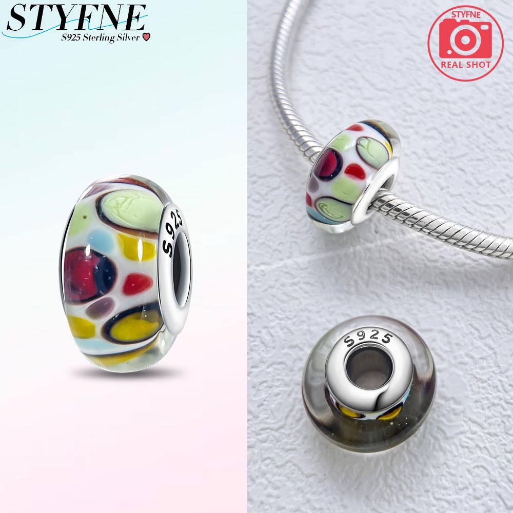Peculiar Murano Glass Bead Butterfly Colorful Starry Sky Beads Fit Bracelet Women Diy Gift Murano Accessories Jewelry