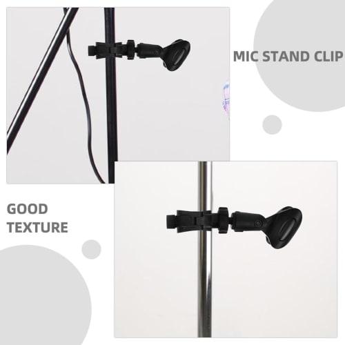 Alasum Microphone Clip Holder, Set of 2, Universal Microphone Stand/Handheld Microphone Extension Clip, U-Shaped Microphone Clip