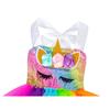 Rainbow Unicorn Tutu Dress,Glowing Sparkle, Christmas Party Dance Princess, Multicolor, 6-7 Years