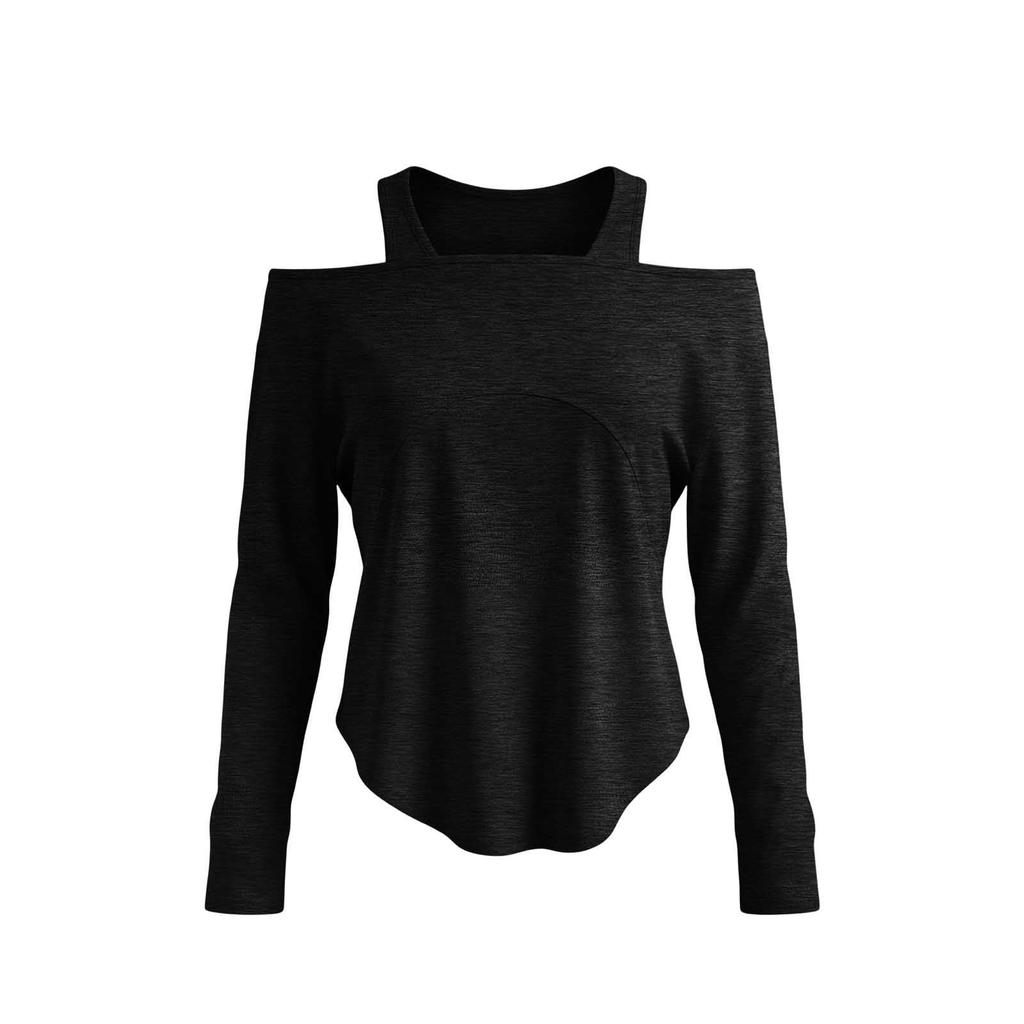 Women's Casual Long Sleeve Pullover Top Lightweight Breathable Soft Fabric Loose Fit Crew Neck Sweatshirt for Everyday Wear