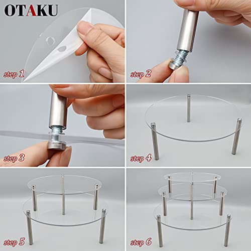 3-Tier Cake Stand, Cupcake Stand, Afternoon Tea Stand, Fruit Plate, Acrylic Cake Shelf, Acrylic Stand for Cakes, Fruits, Desserts, and Snacks, Perfect