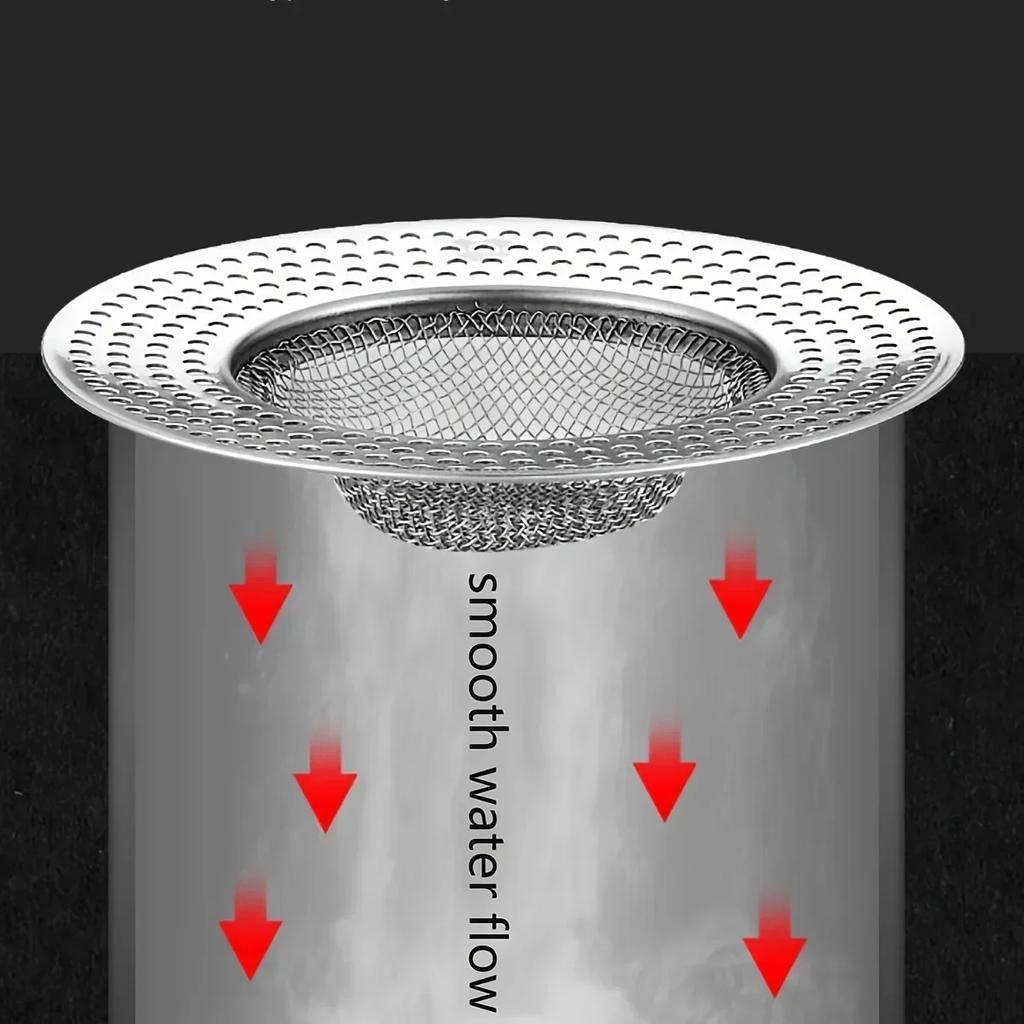 1/3/5pcs-Stainless steel floor drain net, sewer filter net, toilet, hair drain outlet, filtering and anti blocking device