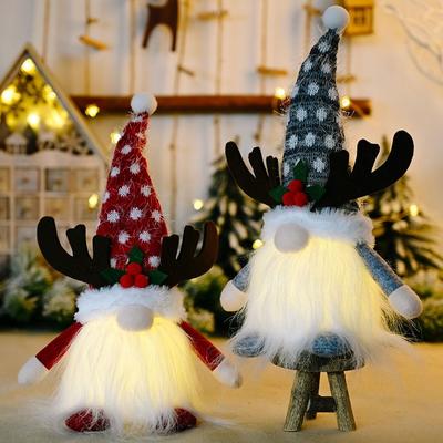 Lieblich Mit LED-Licht Weihnachtsgnom Festivalzubehör Handgefertigt Gesichtslos Nordischer Zwerg Neujahr