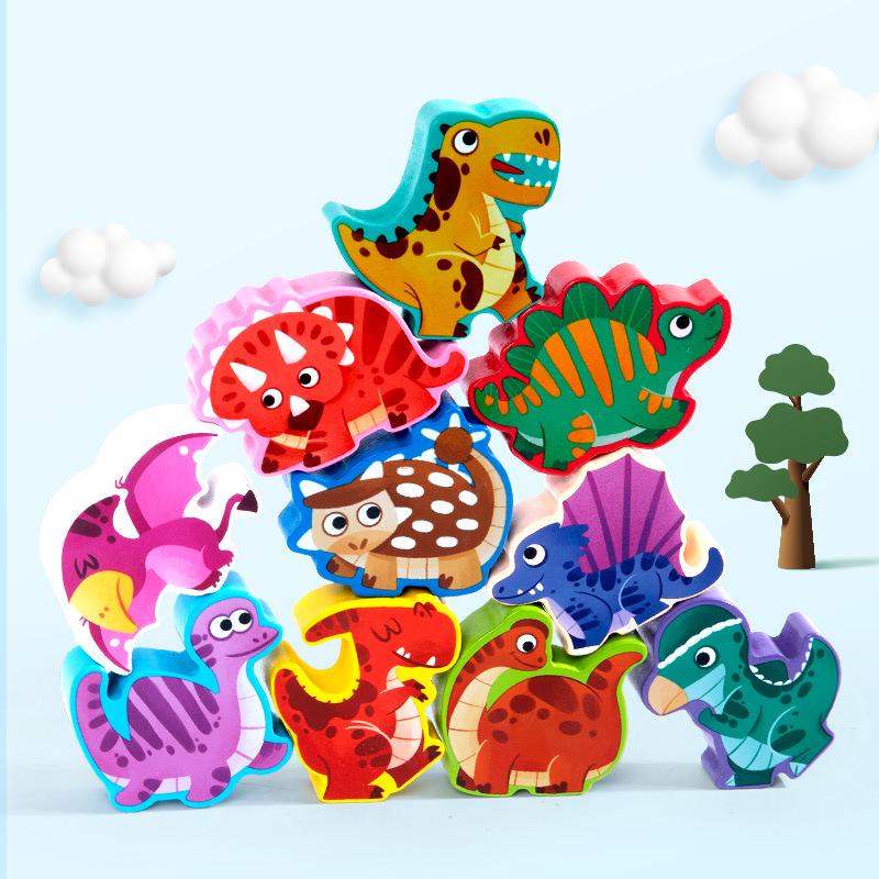 Wooden Animal Stacking Tower: Fun & Educational Balance Blocks for Kids