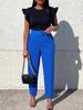 Womens High Waisted Pants Straight Leg Pant Business Work Casual Trousers
