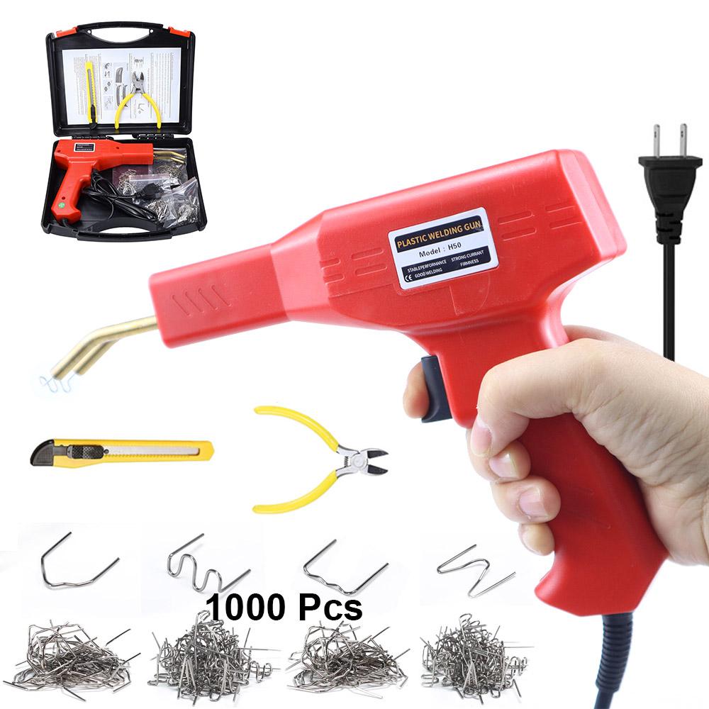 

Plastic Welder, 2in-1 Plastic Welding Repair Kit Hot Staples, Hot Staples Weld Gun Repair Kit for Car Bumper And Most Plastics 110V