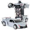 One-Key Transforming Bugatti Pull-Back Car Robot Toy