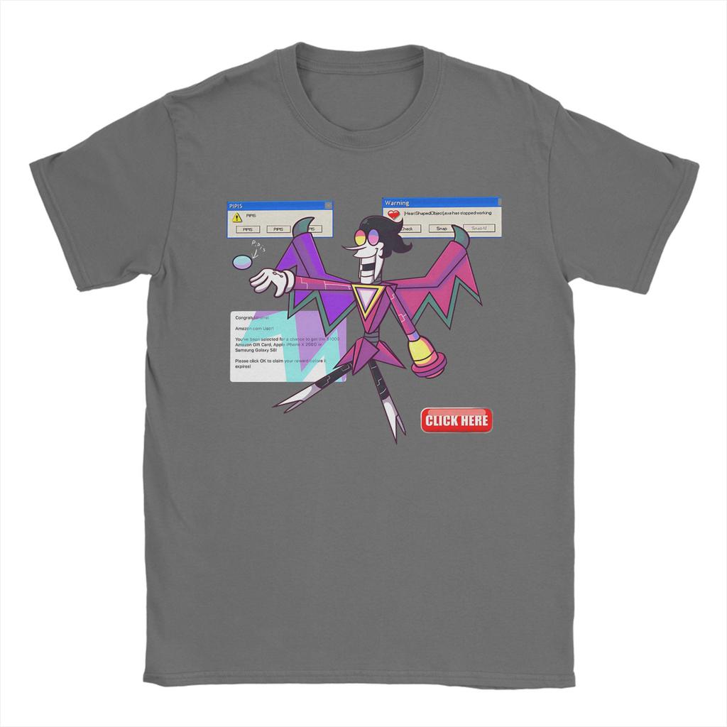 Vintage T-shirt Deltarune Spamtom Neo Bomulls T-shirts Mode T-shirt för Män Sommar Y2K Basic Casual Kortärmade T-shirts