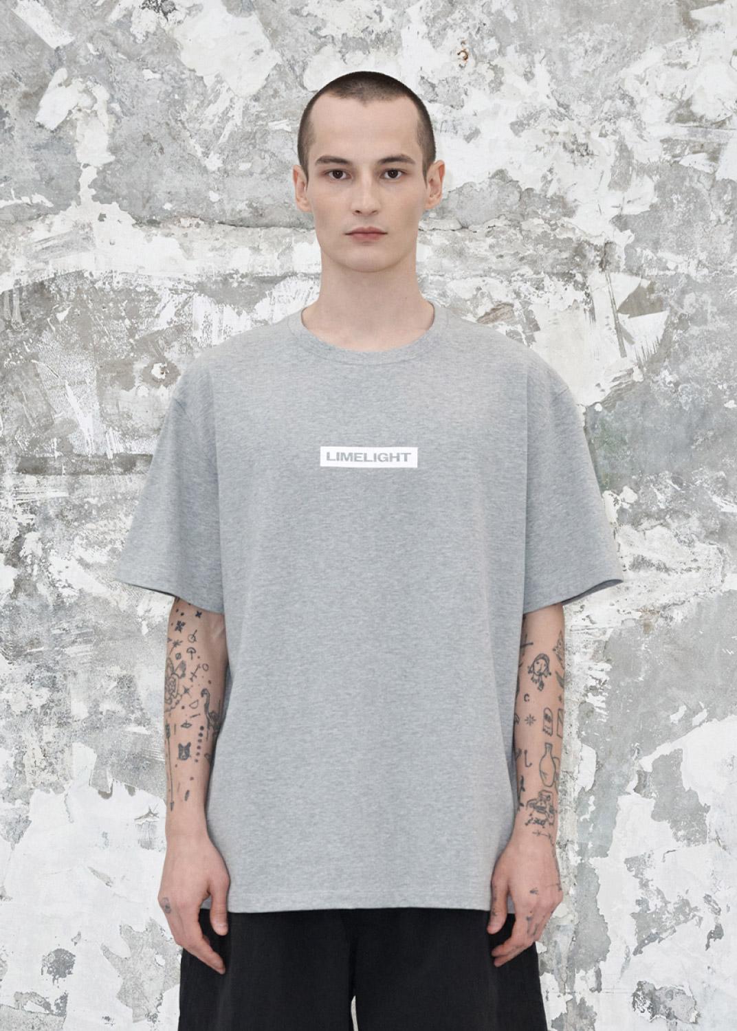 Limelight Apparel Box Logo T-Shirt (Grey Melange/White) White/Xl