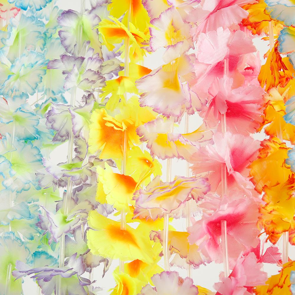 50 de bucăți coroană de flori hawaiene colier ghirlande de rochie decorative Hawaii petrecere pe plajă flori artificiale bricolaj luau consumabile pentru petrecere