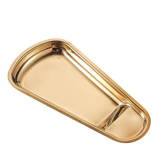 Metal Serving Spoon Rest Stainless Steel Buffet Tray, Holder with Food Tongs Cooking Accessory Rack, Plate for Bread Cake, Kitchen Counter Organizer