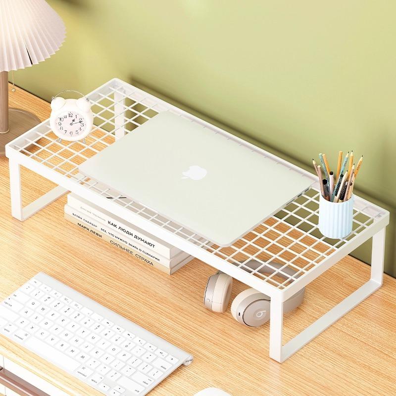 Organizador de Cozinha Banheiro Mesa Elevada para Laptop Prateleira de Armazenamento Monitor de Mesa Dormitório Prateleira de Armazenamento para Mesa