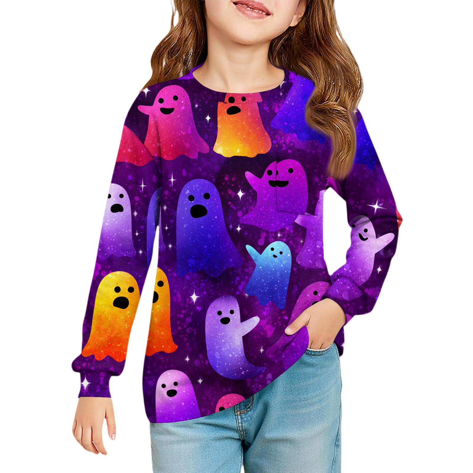 

Блузка для девочек с длинным рукавом - Туника с мягкой талией и круглым вырезом 90 фиолетовый