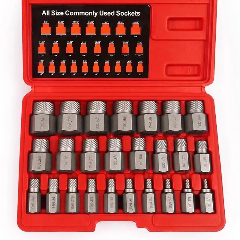 10-Piece Hex Socket Stripped Screw Extractor Set