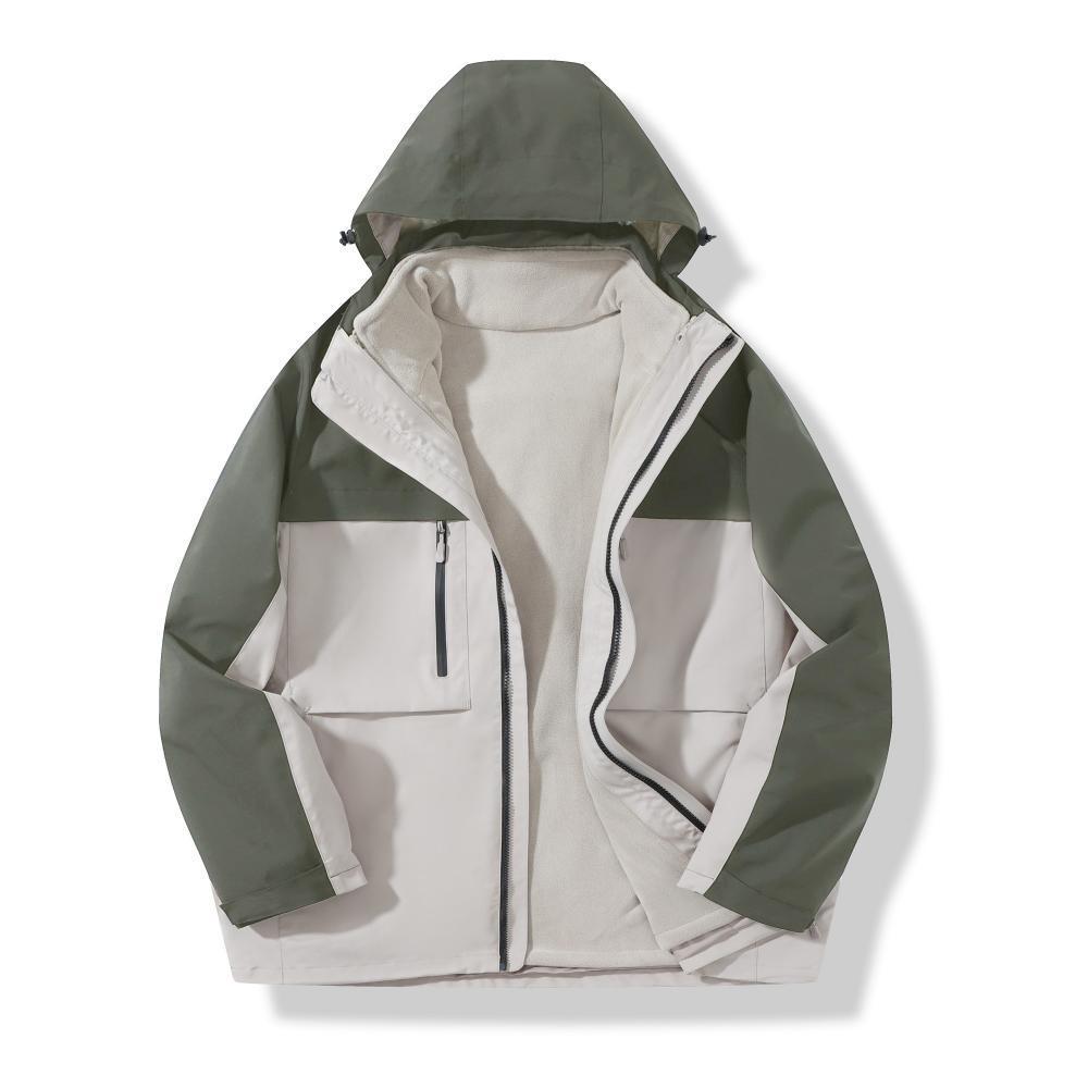 Au Li Rong Windproof Jacket: Customizable with Logo Embroidery, Detachable, Plus Velvet for Workwear