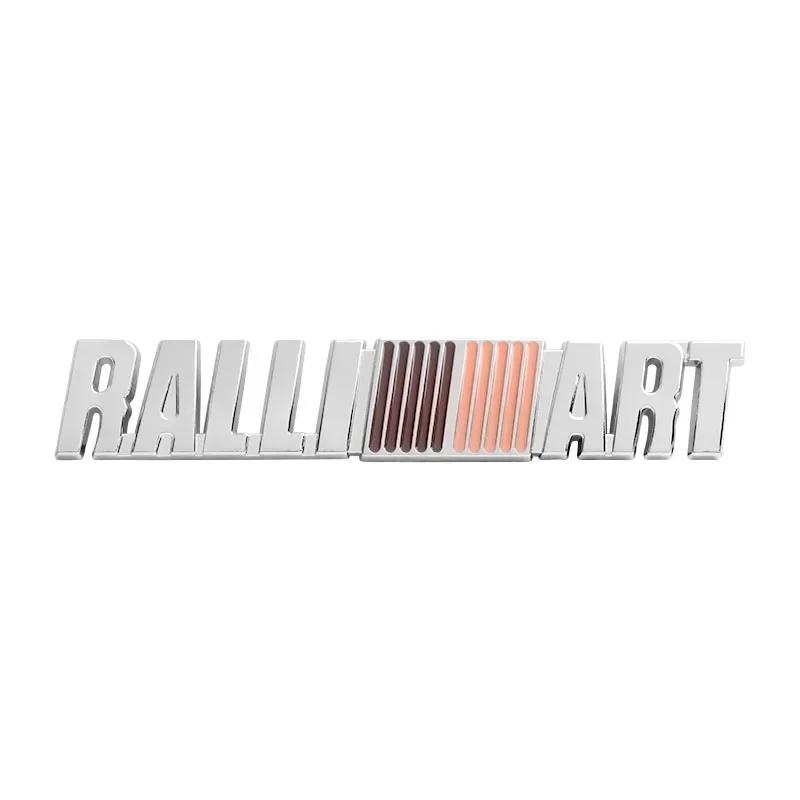 For Mitsubishi RALLIART ASX Triton Outlander Lancer Mirage Xpander Triton Metal 3D Car Front Grille Badge Rear Trunk Sticker UG2