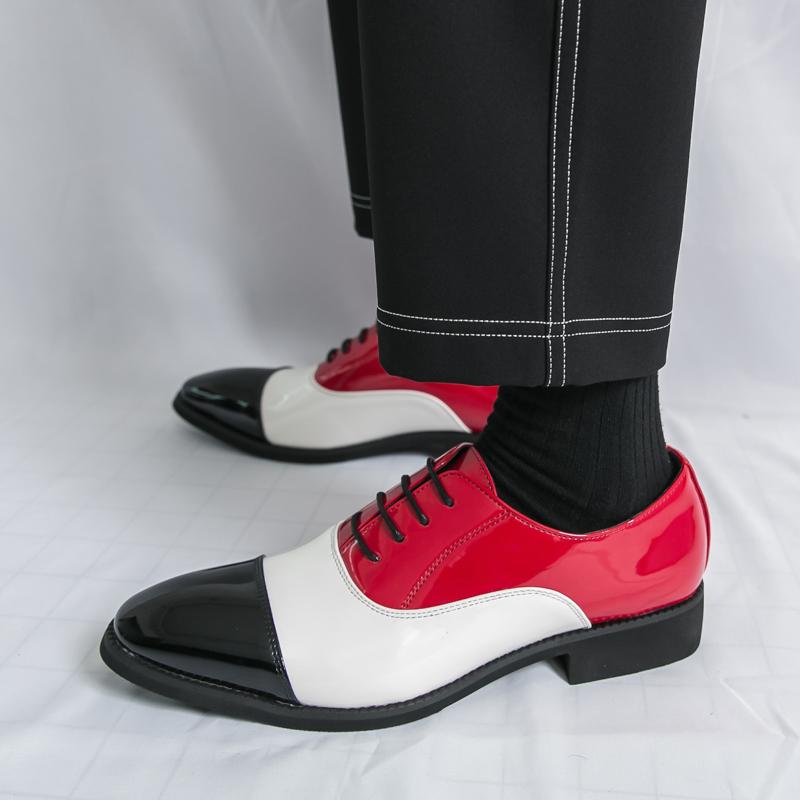 Fashion Men Leather Casual Oxford Shoes Retro Comfortable Platform 2025 New British Style Lace-Up Business Shoes Slip-on Outdoor Shoes