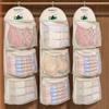 1PC Hanging Mesh Clothing Storage Bag, Household Wall-mounted Storage Bag, Transparent Pocket Design, for Organizing and Storing Clothes.