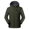 Spring Jacket for Men Solid Color Outdoor Hooded Hardshell Jacket for Men