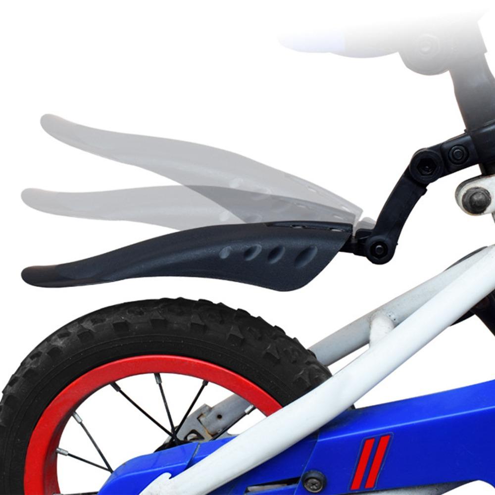 2Pcs Front Rear Set Bike Mudguards Black Easy To Install Adjustable Bicycle Mudguards Rainproof for 12/14/16/18/20 Inch Bikes
