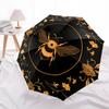 1pc Bee Floral Automatic Folding Umbrella - Design, Durable Iron Frame for Travel, Outdoor, Beach Fashion Accessory A0920028