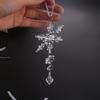 18Pcs Simulation Snowflake Ice Strip Pendants Transparent Decorative Acrylic Christmas Tree Ornaments Elegant Exquisite