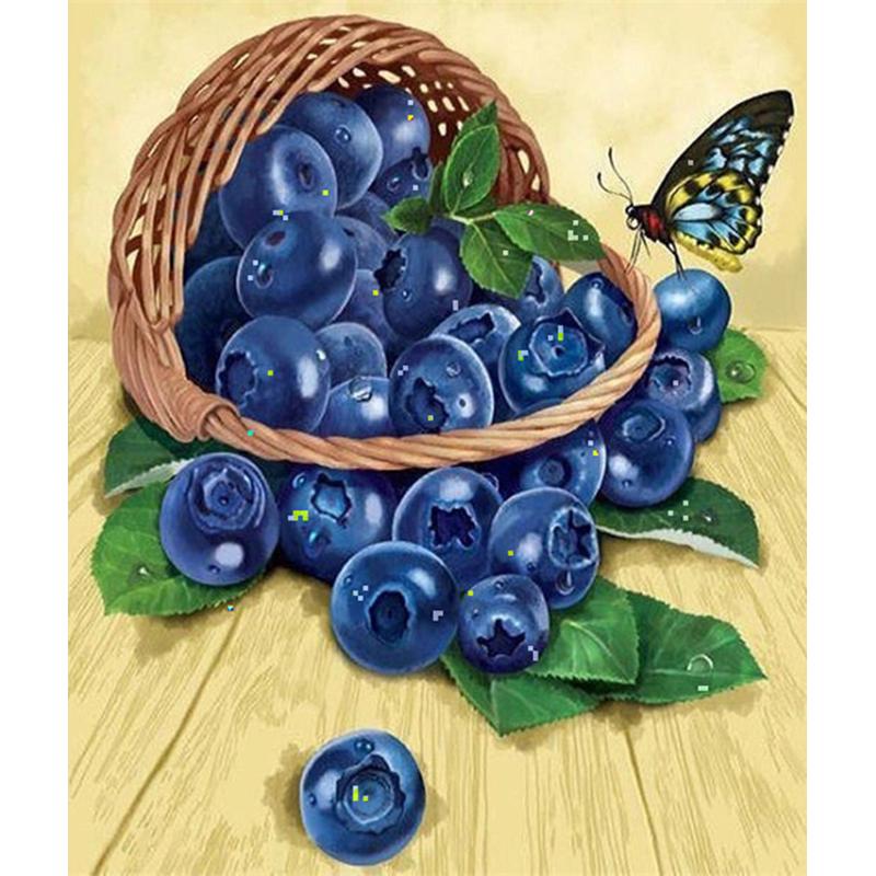 5D Diy Diamond Painting Flowers Cup Fruit Cross Stitch Kit Full Drill Round Embroidery Mosaic Art Picture Of Rhinestones Decor