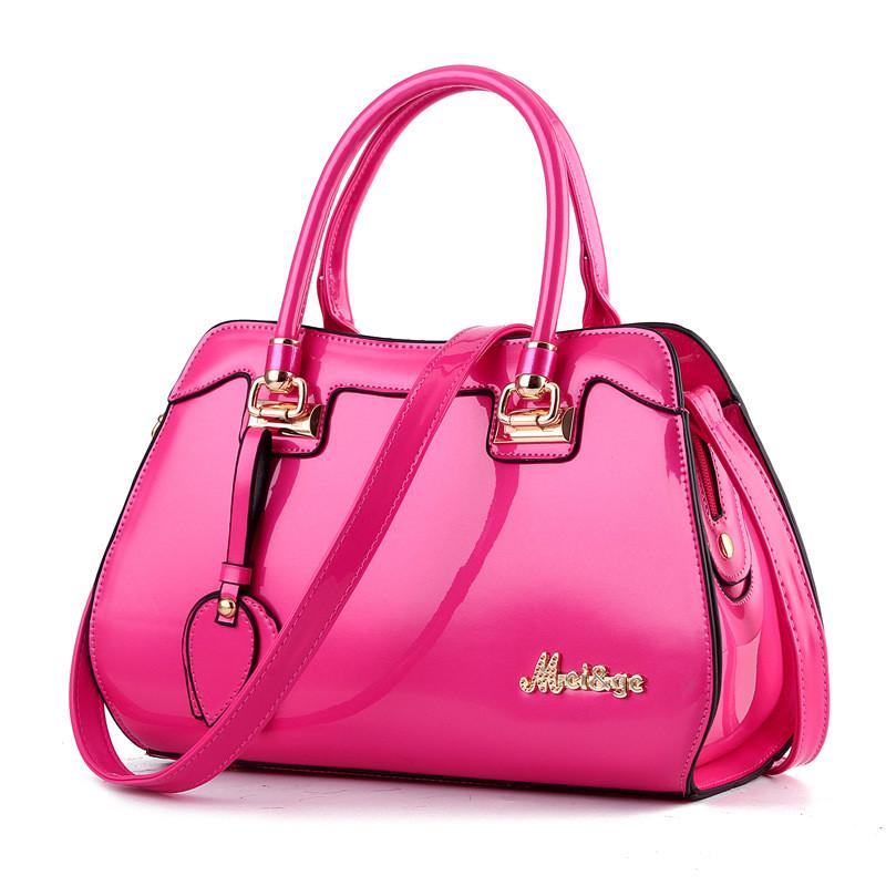 Stylish 2024 Fashionable Red Handbag With Shiny Finish For Women Ideal For Moms
